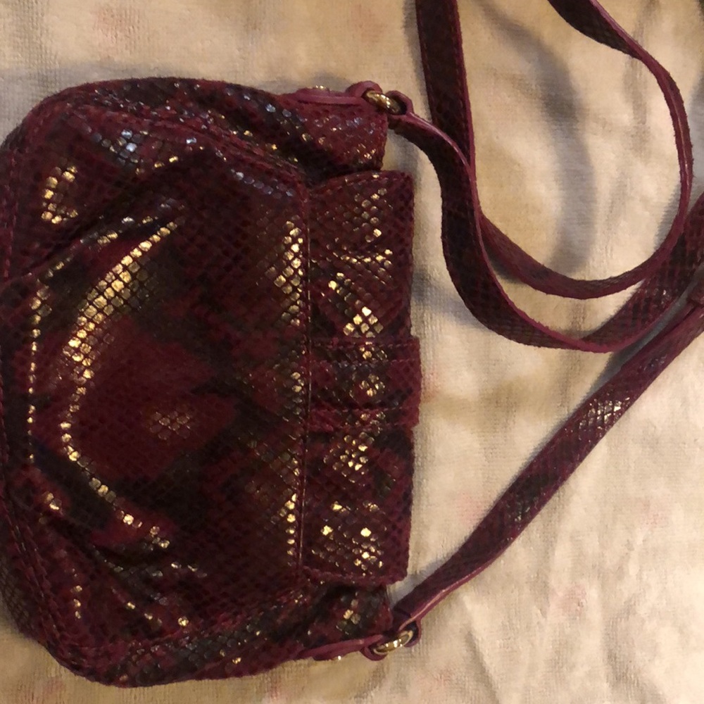 Michael Kors Burgundy Python Print Crossbody - image 2